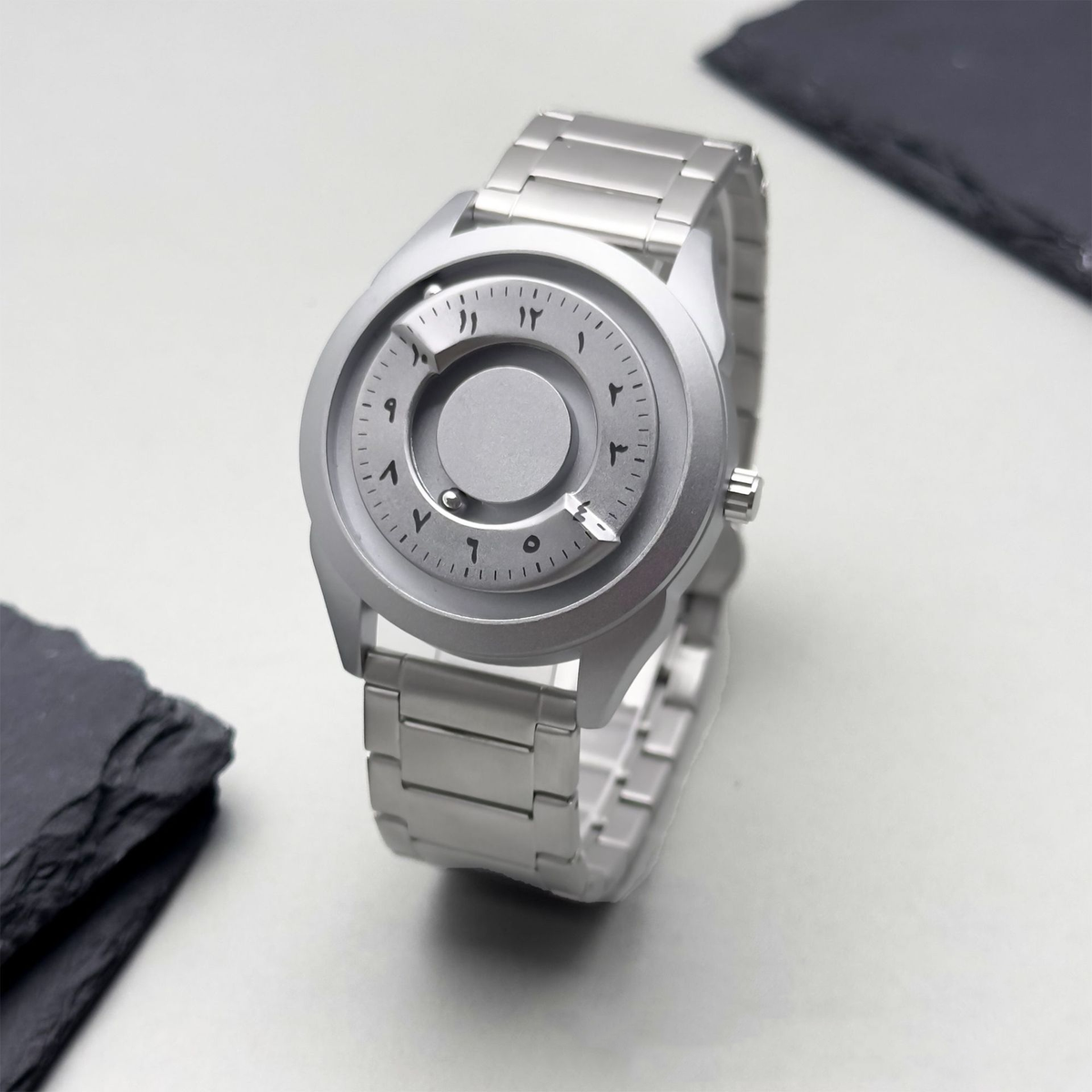 Magnetic Floating Black Technology Creative Personality Waterproof Imported Movement Unisex Quartz Watch